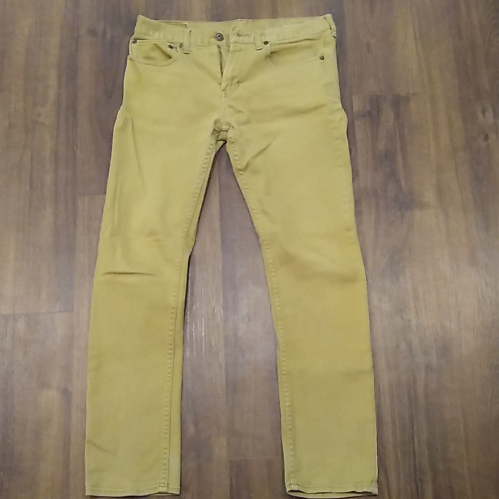 Denim khaki pants